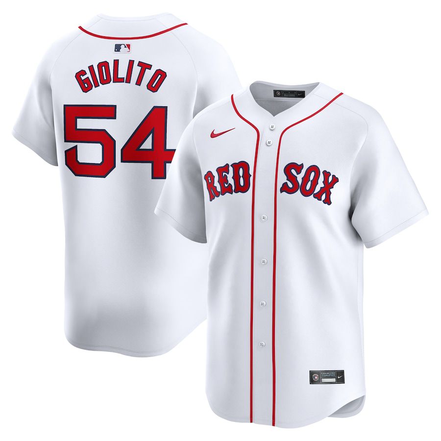 Men Boston Red Sox #54 Lucas Giolito Nike White Home Limited Player MLB Jersey